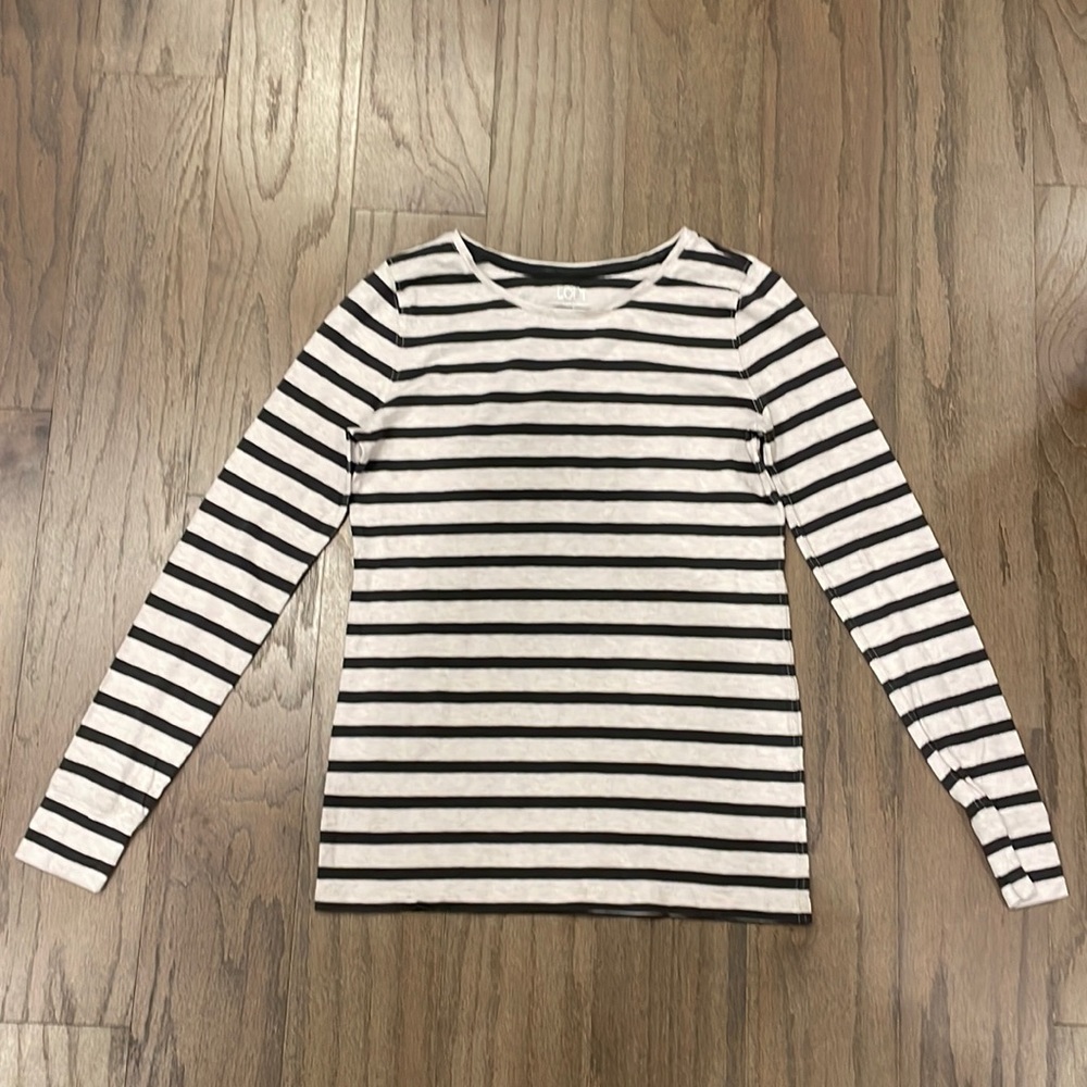 LOFT Striped Layering Tee - Size S